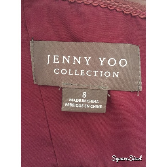 Jenny Yoo Annabelle Dress in Black Cherry - Picture 5 of 7